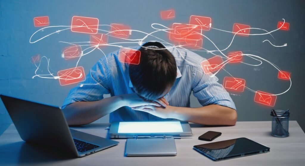 Glowing smartphone notifications that act as a psychological cue, triggering a sudden dopamine release in the brain.