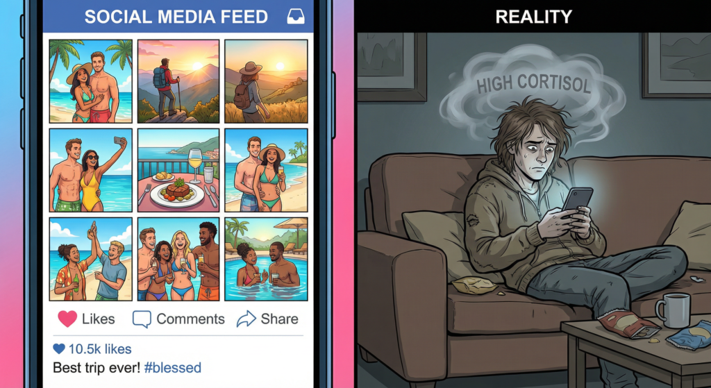 A clear-minded individual successfully engaging in deep work and cognitive tasks after overcoming their phone addiction.